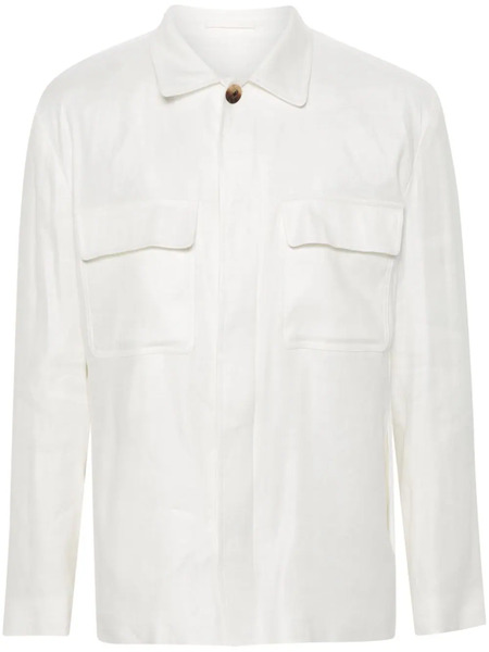  Lardini Twill Shirt Jacket - White 
