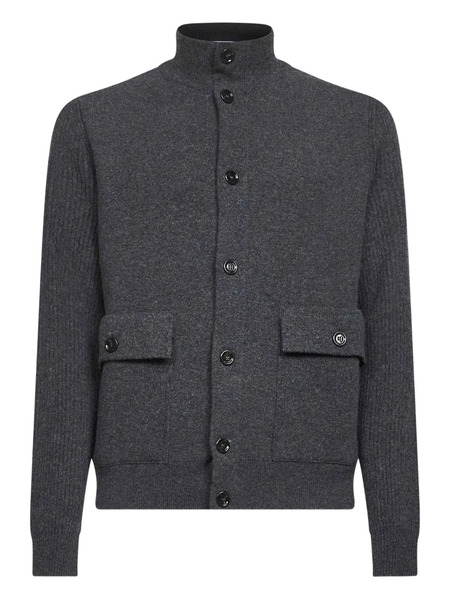 Lardini Wool Blend Shirt Jacket - Grey 