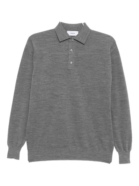  Lardini Wool Polo Shirt - Grey 