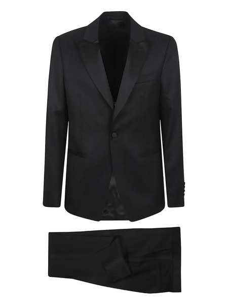  Lardini Wool Suit - Black 