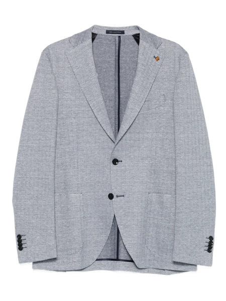  Latorre Herringbone-pattern Blazer - Blue 