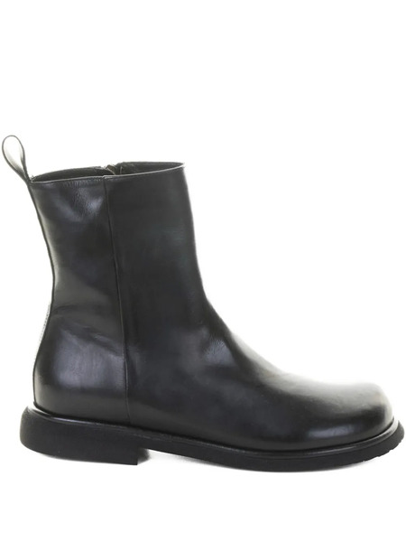  Laura B Zip Leather Boots - Black 