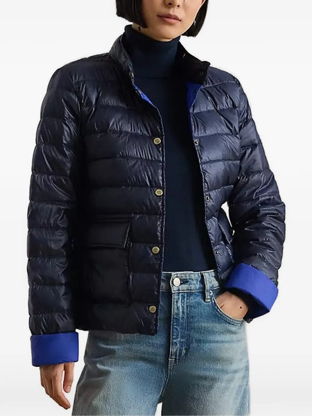  Lauren Ralph Lauren Buttoned Quilted Jacket - Blue 