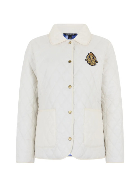  Lauren Ralph Lauren Quilted Crest Puffer Jacket - Neutrals 