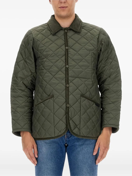  Lavenham Denham Quilted-pattern Jacket - Green 