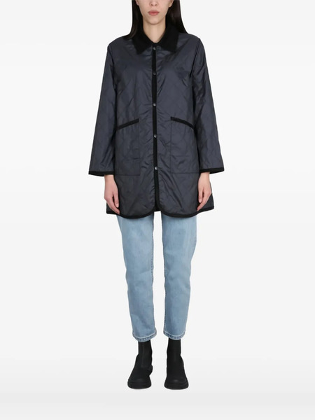  Lavenham Quilted-pattern Coat - Black 