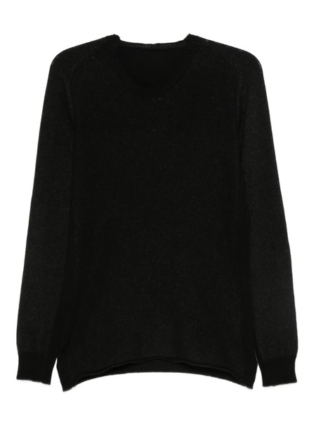  Layer Zero Round-neck Hemp Sweater - Black 