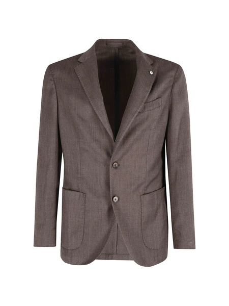  L.b.m. Notched-lapels Blazer - Brown 