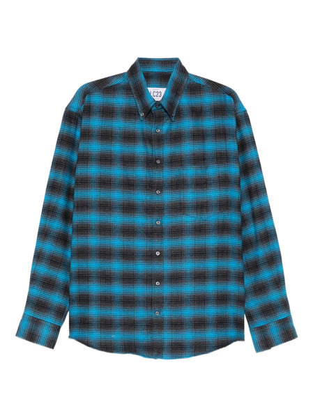  Lc23 Plaid-pattern Buttoned Shirt - Blue 