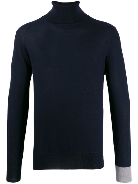  Lc23 Turtle-neck Fitted Sweater - Blue 