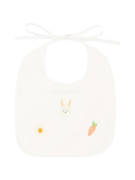  Le Boo Beebè Embroidered Bib - Neutrals 