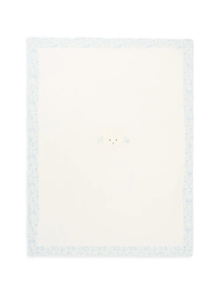  Le Boo Beebè Floral Border Blanket - Neutrals 