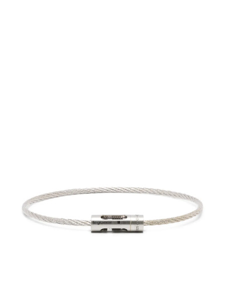  Le Gramme 8g Punched Cable Bracelet - Silver 