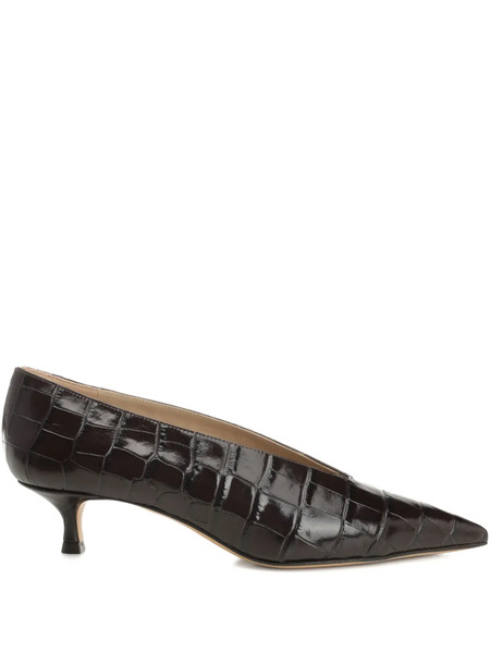  Le Monde Beryl Crocodile-pattern Pointed-toe Pumps - Brown 