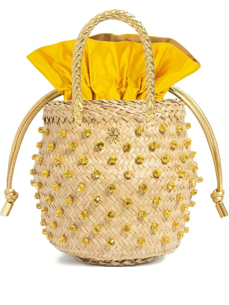  Le Nine Crystal-embellished Bucket Bag - Neutrals 