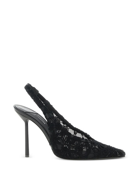  Le Silla Chantilly Slingback Pointed Pumps - Black 