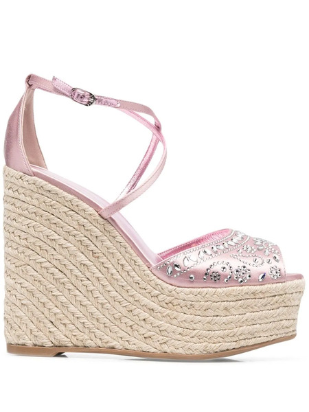  Le Silla Crystal-embellished Espadrilles - Pink 