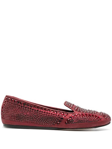  Le Silla Dixie Crystal-embellished Slippers - Red 