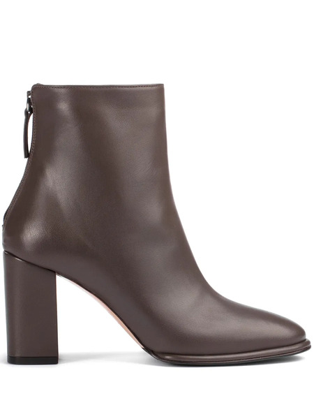 Le Silla Elsa 90mm Leather Ankle Boots - Brown 
