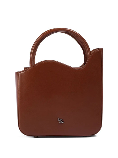  Le Silla Medium Ivy Wave-top Handle Bag - Brown 