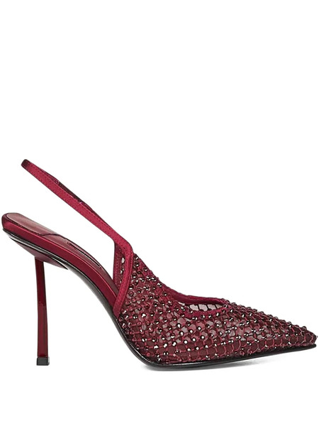  Le Silla 100mm Gilda Crystal-embellished Slingback Pumps - Red 