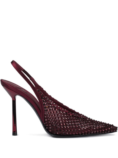 Le Silla 100mm Gilda Crystal-embellished Slingback Pumps - Red 