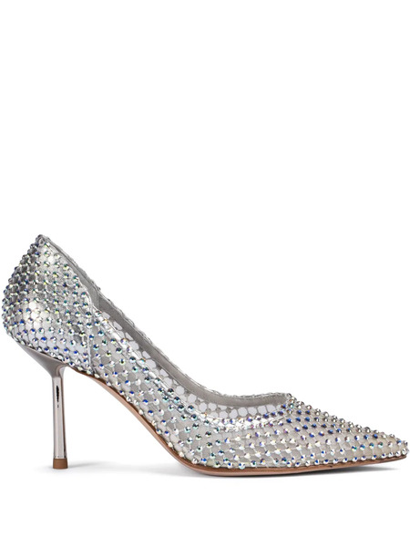  Le Silla 80mm Gilda Pumps - Silver 