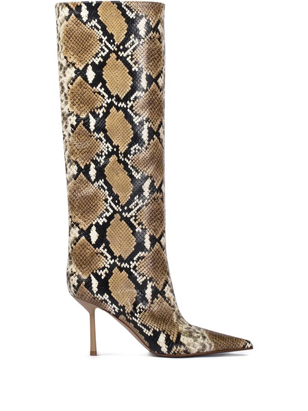  Le Silla 80mmm Bella Leather Stiletto Boots - Brown 