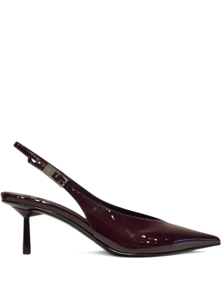  Le Silla Pointed Toe Embellished Pumps - Red 