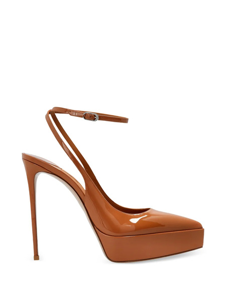  Le Silla Uma Platform Pointed Pumps - Brown 