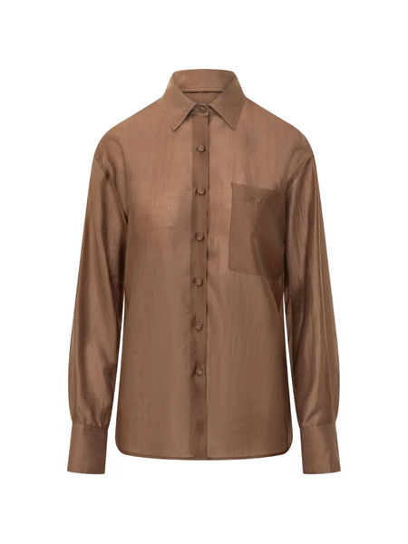  Le Sully Studio Front-pocket Shirt - Brown 
