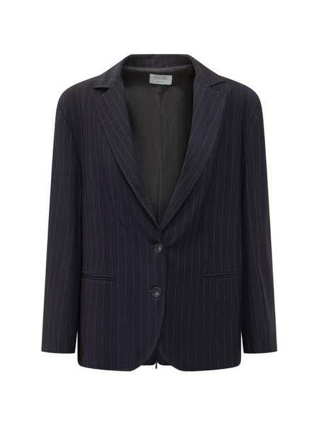  Le Sully Studio Pinstripe Button Jacket - Blue 