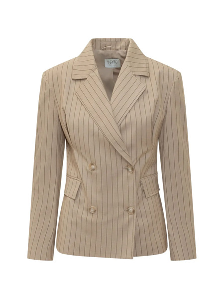  Le Sully Studio Pinstripe Double-breasted Jacket - Neutrals 
