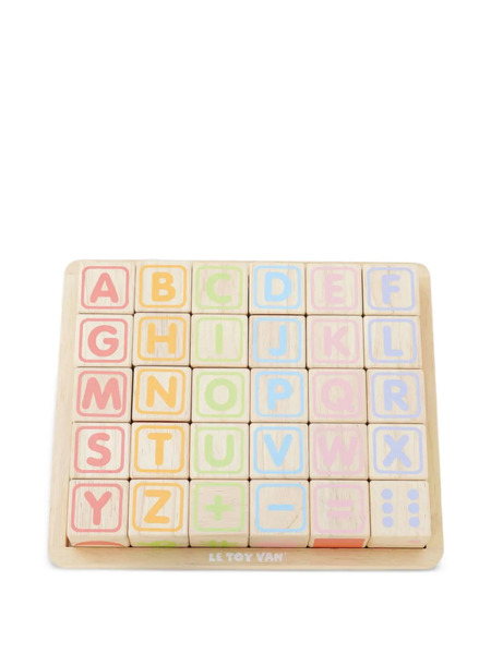  Le Toy Van Alphabet-learning Blocks - Brown 