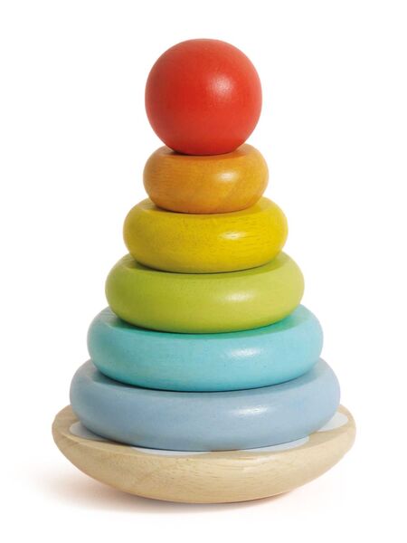  Le Toy Van Rainbow Stacking Tower (18cm) - Blue 