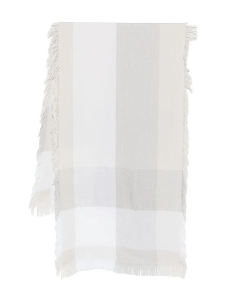  Le Tricot Perugia Checked-pattern Fringed Scarf - Neutrals 