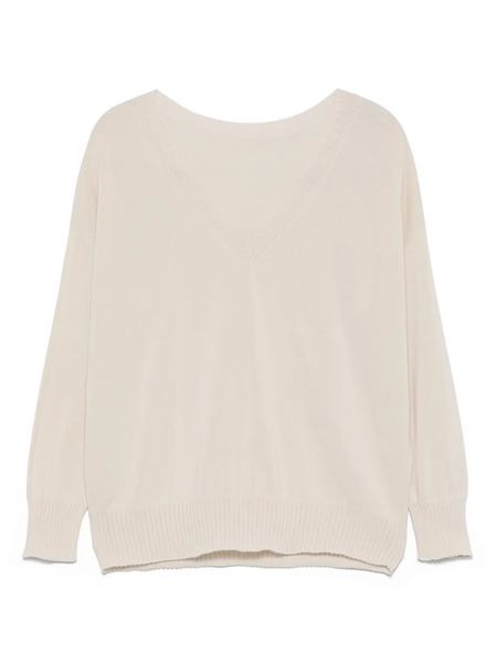  Le Tricot Perugia Cotton Sweater - Neutrals 