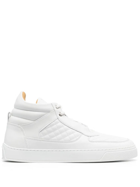  Leandro Lopes Quilted Hi-top Sneakers - White 