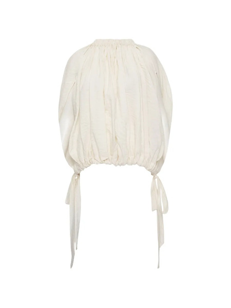  Lee Mathews Alexia Gathered Blouse - Neutrals 