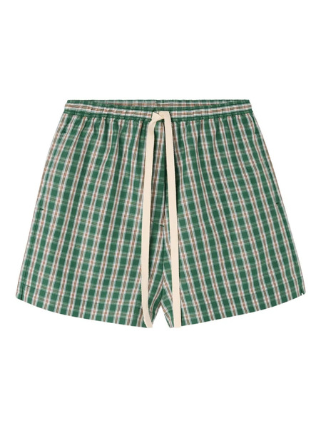  Lee Mathews Gordon Checked Drawstring Shorts - Green 