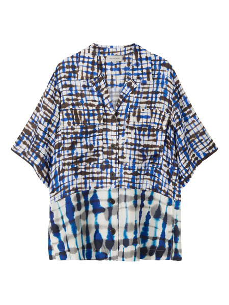  Lee Mathews Tie-dye Patterned Shirt - Blue 