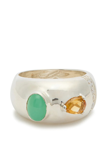  Legier Bubble Cabochon Multi-stone Ring - Silver 