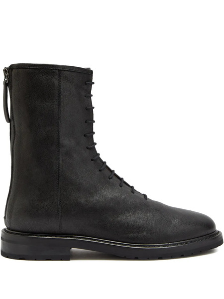  Legres Lace-up Leather Ankle Boots - Black 