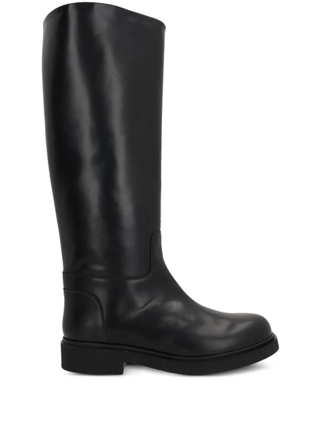  Legres Leather Knee Boots - Black 