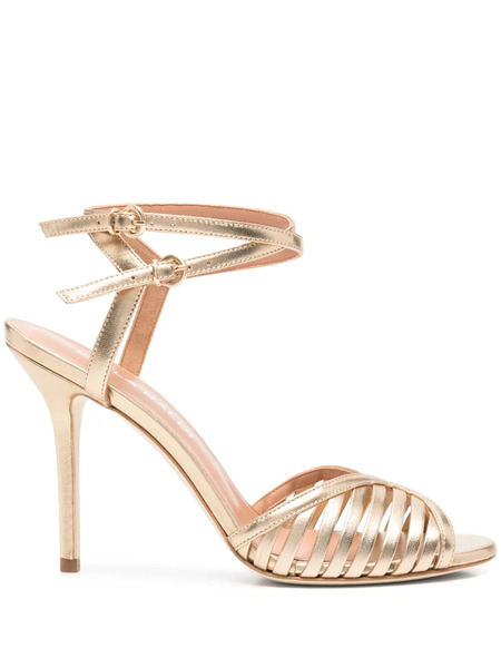  Lella Baldi 10mm Metallic-effect Sandals - Gold 