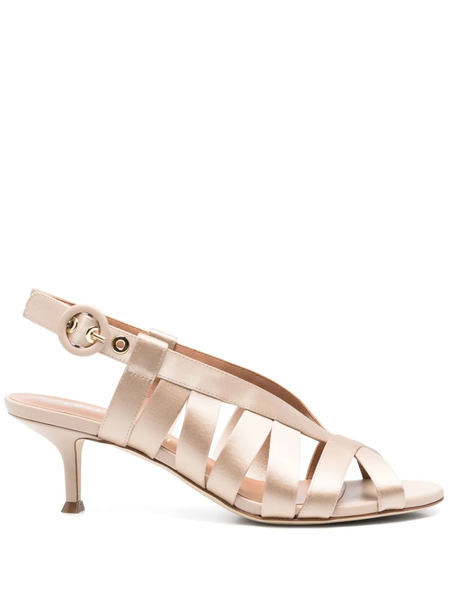  Lella Baldi 60mm Satin Sandals - Neutrals 