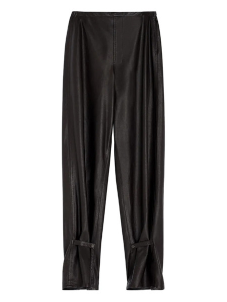  Lemaire Adjustable-leg Leather Trousers - Black 