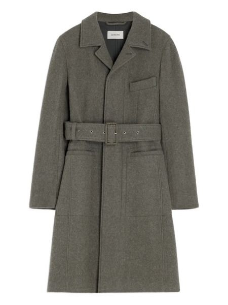  Lemaire Belted Tailored Coat - Grey 
