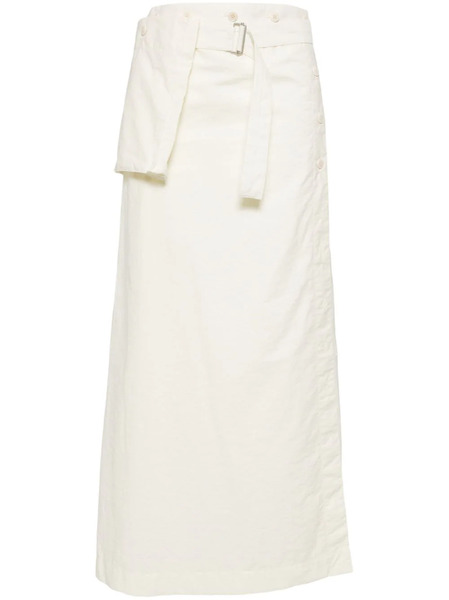  Lemaire Belted Wrap Maxi Skirt - White 