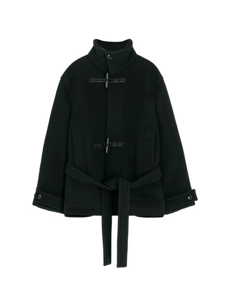  Lemaire Black Belted Duffle Coat 